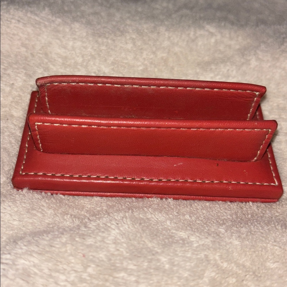 𝅺COACH Vintage Red Business Card Holder Leather
